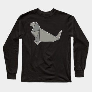 Seal Sealion Origami Sticker Style Design Long Sleeve T-Shirt